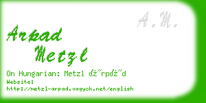 arpad metzl business card